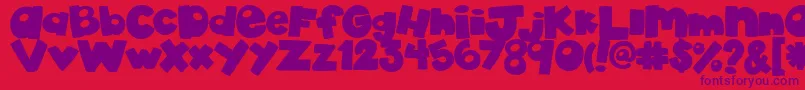 AkadylanPlain Font – Purple Fonts on Red Background