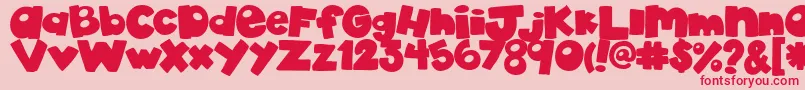 AkadylanPlain Font – Red Fonts on Pink Background