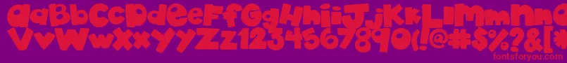 AkadylanPlain Font – Red Fonts on Purple Background