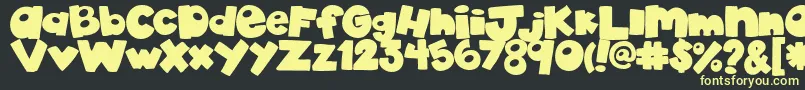 AkadylanPlain Font – Yellow Fonts on Black Background