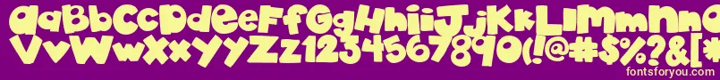 AkadylanPlain Font – Yellow Fonts on Purple Background