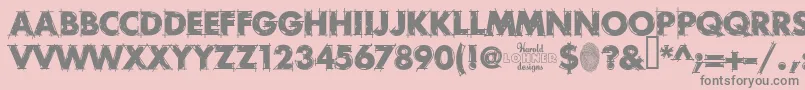 RoughDraft Font – Gray Fonts on Pink Background