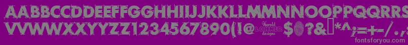 RoughDraft Font – Gray Fonts on Purple Background