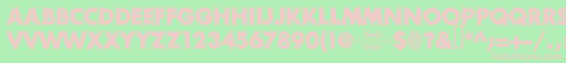 RoughDraft Font – Pink Fonts on Green Background