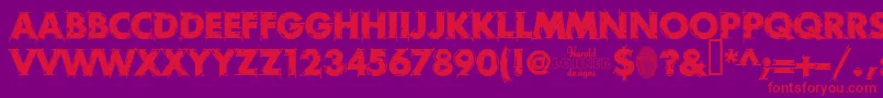 RoughDraft Font – Red Fonts on Purple Background