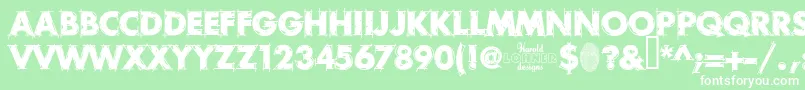RoughDraft Font – White Fonts on Green Background
