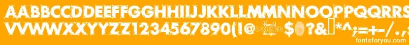 RoughDraft Font – White Fonts on Orange Background