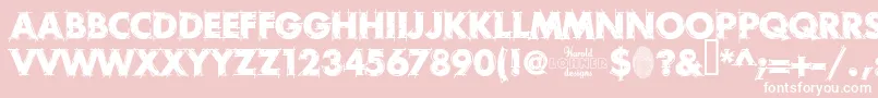 RoughDraft Font – White Fonts on Pink Background