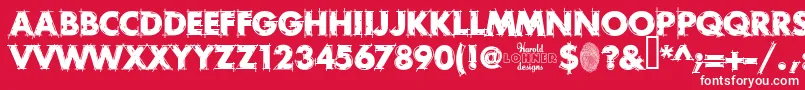 RoughDraft Font – White Fonts on Red Background