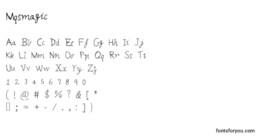 Schriftart Mqsmagic – Alphabet, Zahlen, spezielle Symbole