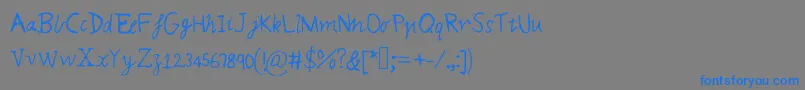 フォントMqsmagic – 灰色の背景に青い文字