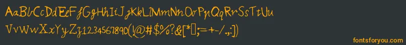 フォントMqsmagic – 黒い背景にオレンジの文字