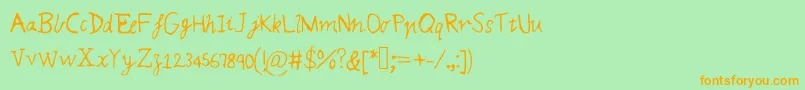 Mqsmagic Font – Orange Fonts on Green Background