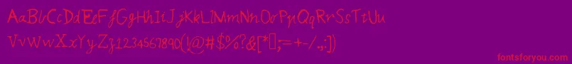 Mqsmagic Font – Red Fonts on Purple Background