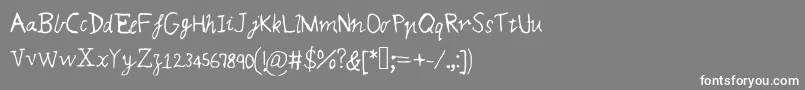 フォントMqsmagic – 灰色の背景に白い文字