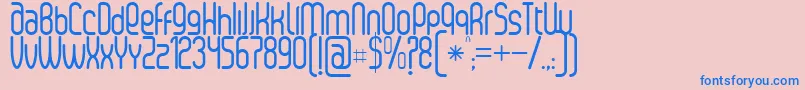 SenziRegular Font – Blue Fonts on Pink Background