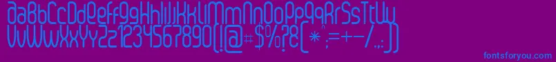 SenziRegular Font – Blue Fonts on Purple Background