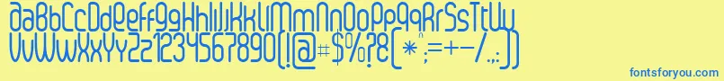 SenziRegular Font – Blue Fonts on Yellow Background