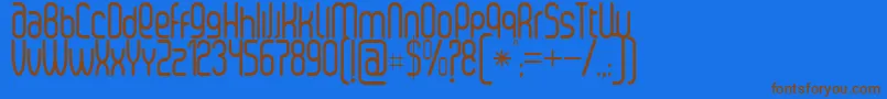 SenziRegular Font – Brown Fonts on Blue Background