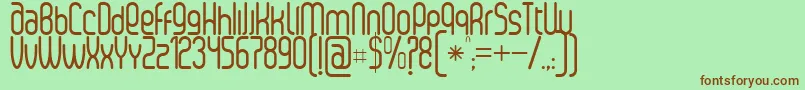 SenziRegular Font – Brown Fonts on Green Background