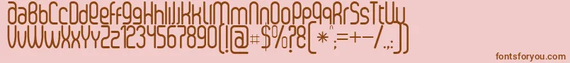 SenziRegular Font – Brown Fonts on Pink Background