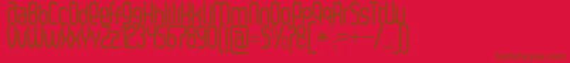 SenziRegular Font – Brown Fonts on Red Background