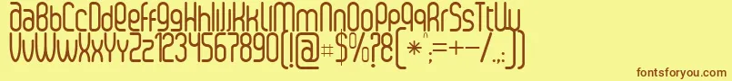 SenziRegular Font – Brown Fonts on Yellow Background