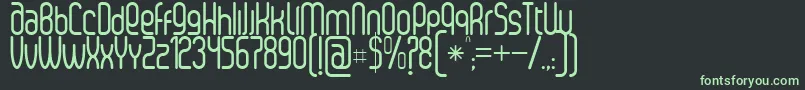 SenziRegular Font – Green Fonts on Black Background