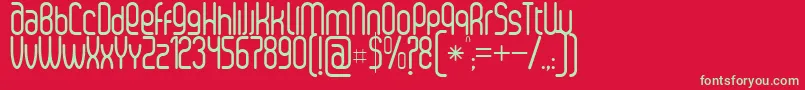SenziRegular Font – Green Fonts on Red Background
