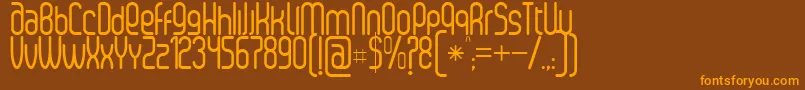 SenziRegular Font – Orange Fonts on Brown Background