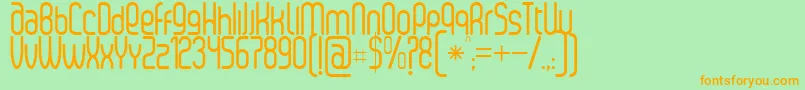 SenziRegular Font – Orange Fonts on Green Background