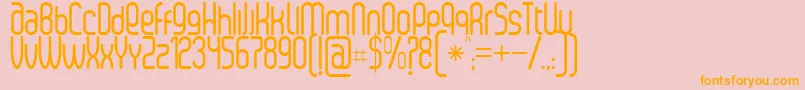 SenziRegular Font – Orange Fonts on Pink Background