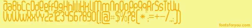 SenziRegular Font – Orange Fonts on Yellow Background