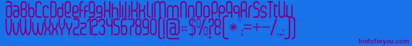 SenziRegular Font – Purple Fonts on Blue Background