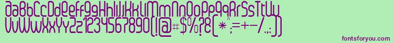 SenziRegular Font – Purple Fonts on Green Background