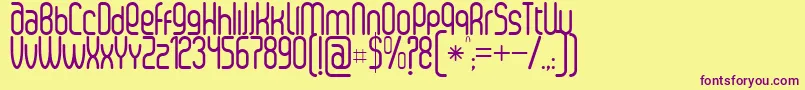 SenziRegular Font – Purple Fonts on Yellow Background