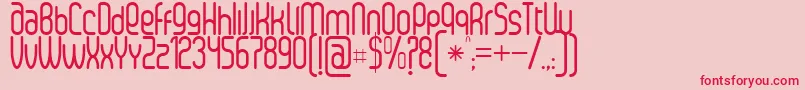 SenziRegular Font – Red Fonts on Pink Background