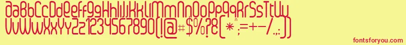 SenziRegular Font – Red Fonts on Yellow Background