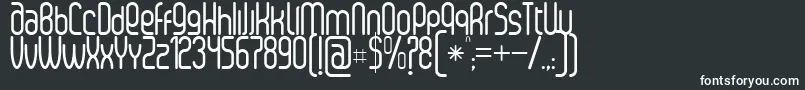 SenziRegular Font – White Fonts on Black Background