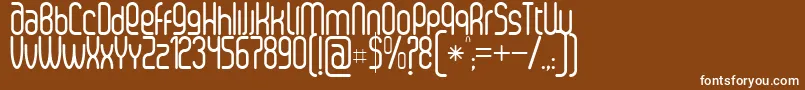 SenziRegular Font – White Fonts on Brown Background