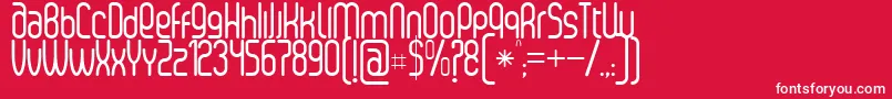 SenziRegular Font – White Fonts on Red Background