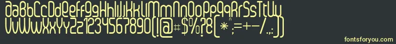 SenziRegular Font – Yellow Fonts on Black Background