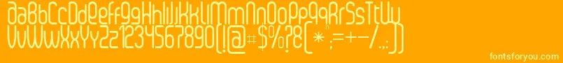 フォントSenziRegular – オレンジの背景に黄色の文字