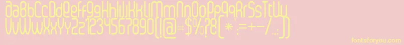 SenziRegular Font – Yellow Fonts on Pink Background