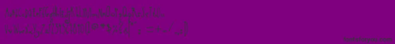 フォントAnotherhandfont – 紫の背景に黒い文字
