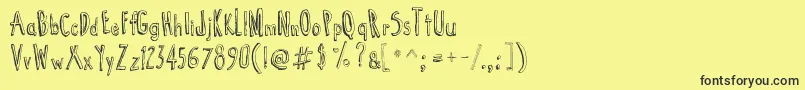 CartoonTunes Font – Black Fonts on Yellow Background