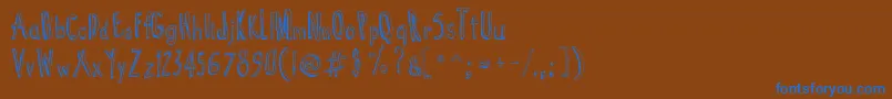 CartoonTunes Font – Blue Fonts on Brown Background