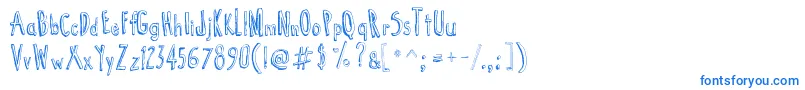 CartoonTunes Font – Blue Fonts on White Background