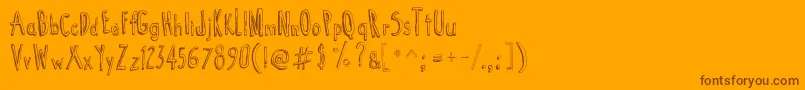 CartoonTunes Font – Brown Fonts on Orange Background