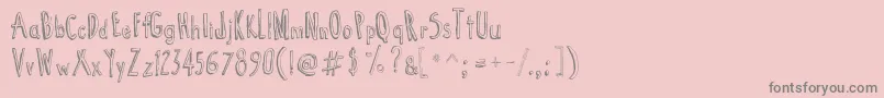 CartoonTunes-Schriftart – Graue Schriften auf rosa Hintergrund